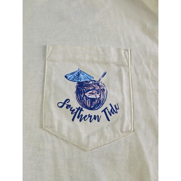 Southern Tide Unisex Adult Size Large Yellow Short Sleeve Shirt - Picture 2 of 7